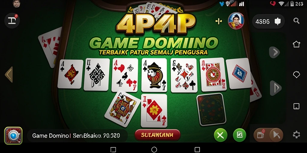 Screenshot gameplay Domino yang menggambarkan keseruan bermain 4P4P.