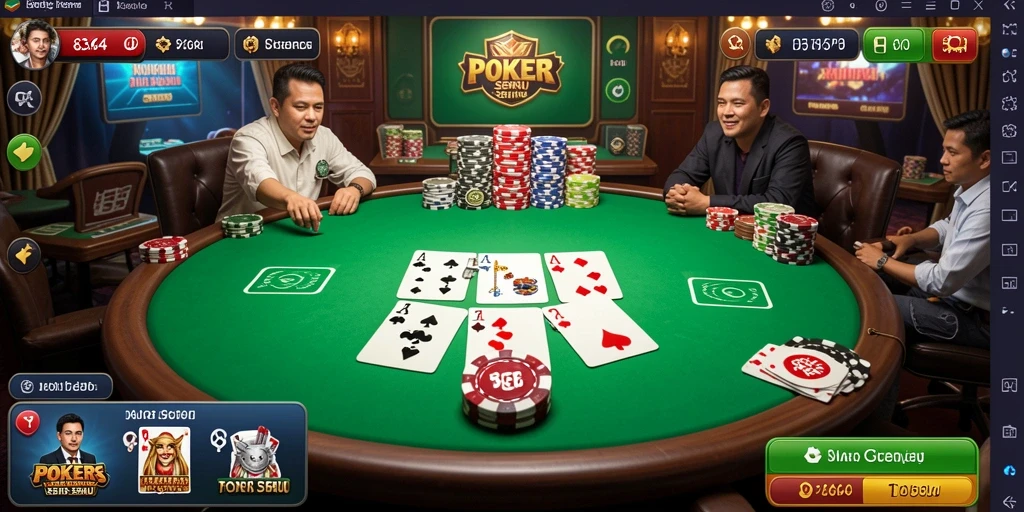 Tampilan permainan Poker yang menegangkan dan mengasyikkan di 8364.