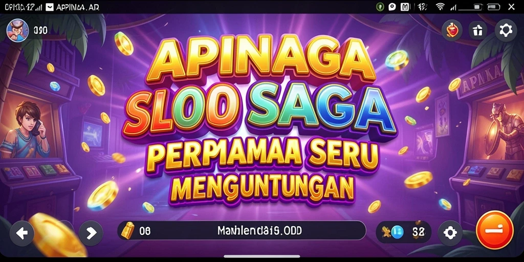 Tampilan gameplay Slot yang mendebarkan dan penuh warna di APINAGA.