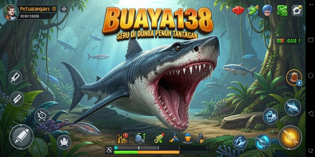 Screenshot utama BUAYA138 menampilkan aksi seru dalam petualangan.