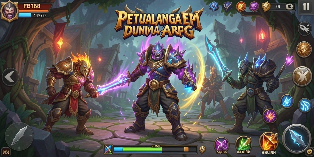Tampilan screenshot FB168 menampilkan pertempuran seru dalam dunia ARPG.