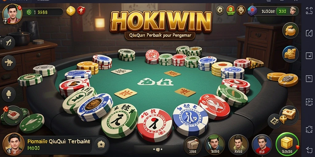 Tampilan screenshot HOKIWIN yang menampilkan keseruan permainan QiuQiu.