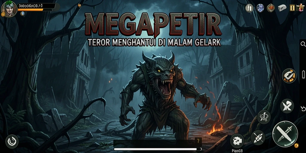 Screenshot gameplay MEGAPETIR yang menakutkan dan mendebarkan.