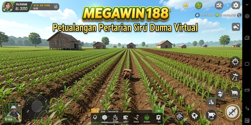 Screenshot gameplay MEGAWIN188 yang menunjukkan aktivitas pertanian yang menarik.