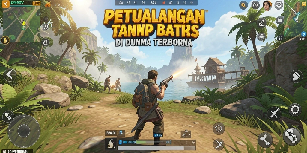 Gameplay PPRRYY menampilkan eksplorasi dunia terbuka yang luas.