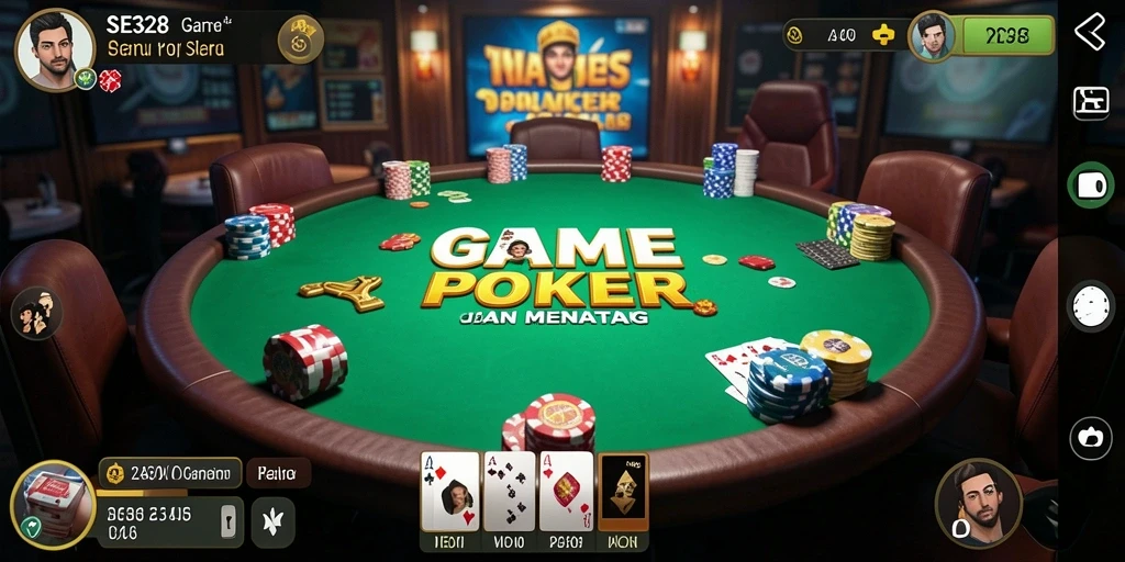 Gameplay poker SE328 dengan grafik yang menakjubkan dan seru.