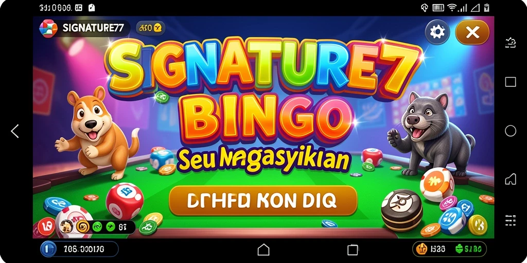 Tampilan screenshot SIGNATURE77 menampilkan keseruan permainan Bingo yang nyata.