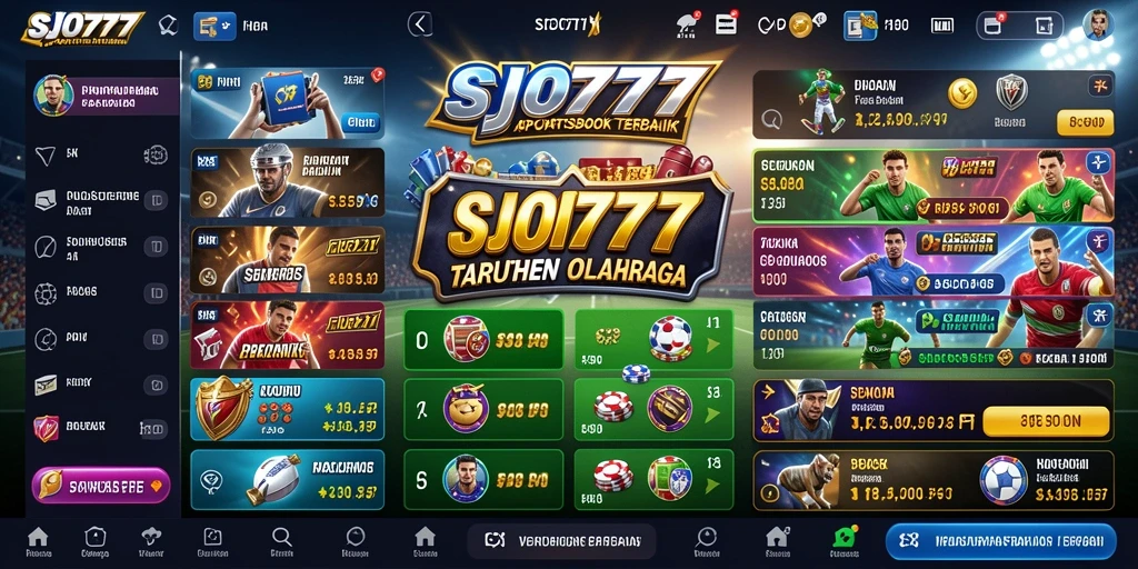 Tampilan antarmuka SJO777 yang menarik saat memasang taruhan olahraga.