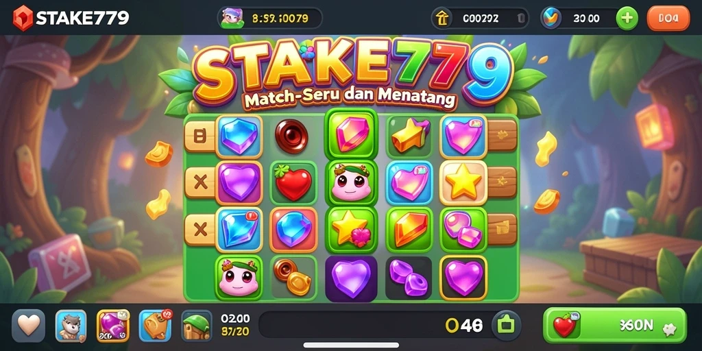 Tampilan gameplay Match-3 yang seru dan menarik.